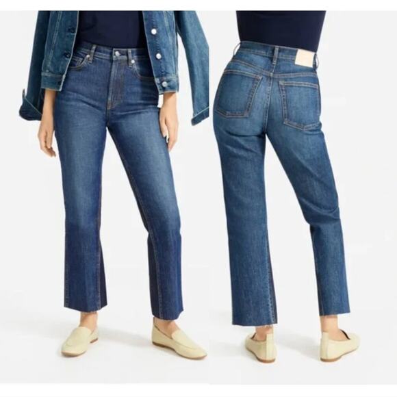 Everlane Original Cheeky Bootcut Crop Jean in Classic Blue Wash - Picture 2 of 10